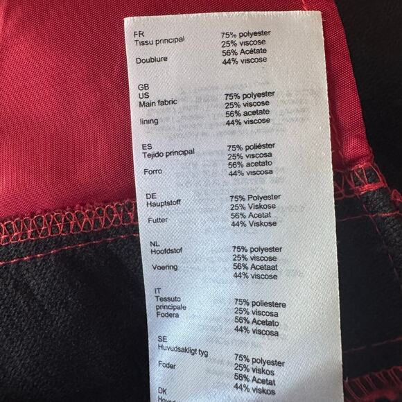 MAJE Jacquard Red Allover Tonal Leopard Pattern Skort Women’s Sz FR 36 / US 4 - Picture 13 of 14